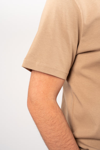 BEIGE TENNIS THICK TSHIRT