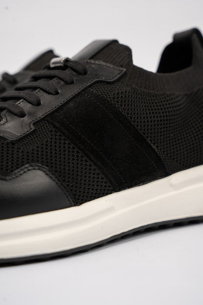 BLACK MIX MATERIAL SNEAKER