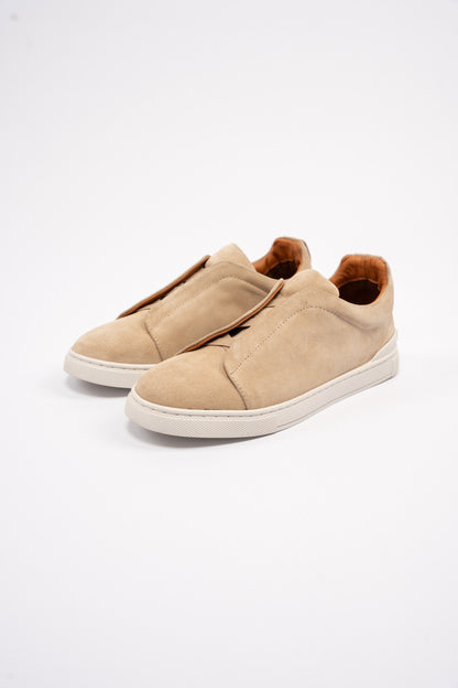 BEIGE TRIPLE X ELASTIC SNEAKER