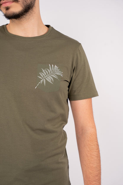 OLIVE FEATHER TSHIRT