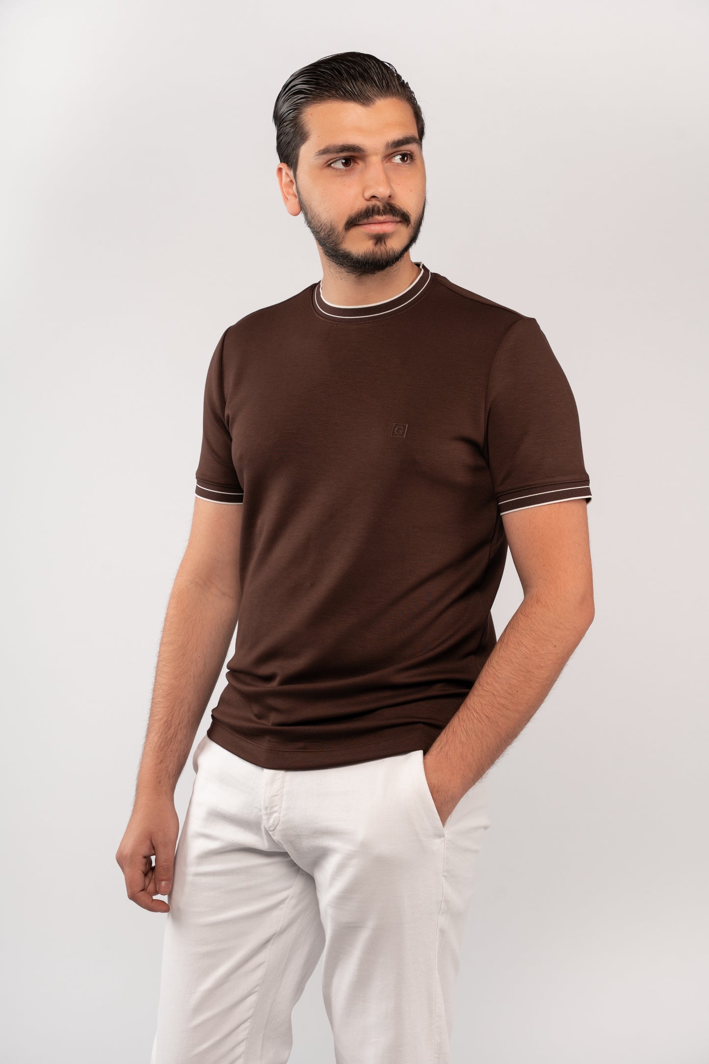 BROWN MODERN TSHIRT