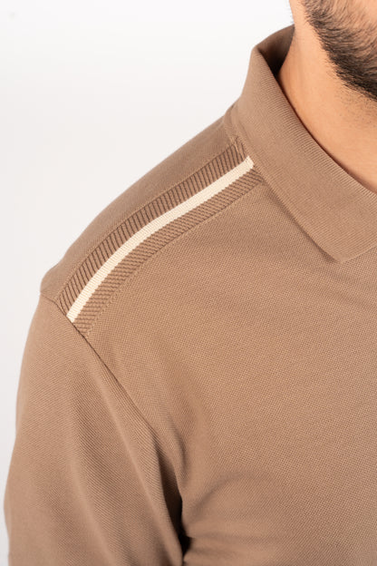 MOCHA CASUAL BUTTON POLO