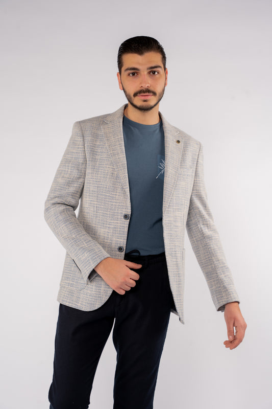 BLUE LINEN BLAZER