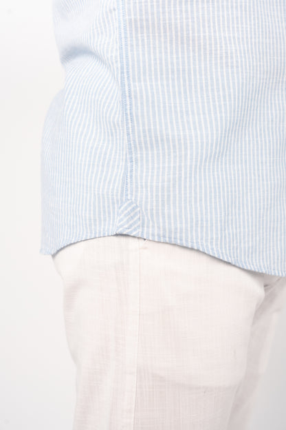 BLUE LINED OXFORD SHIRT