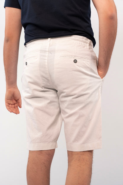 WHITE LINEN SHORT