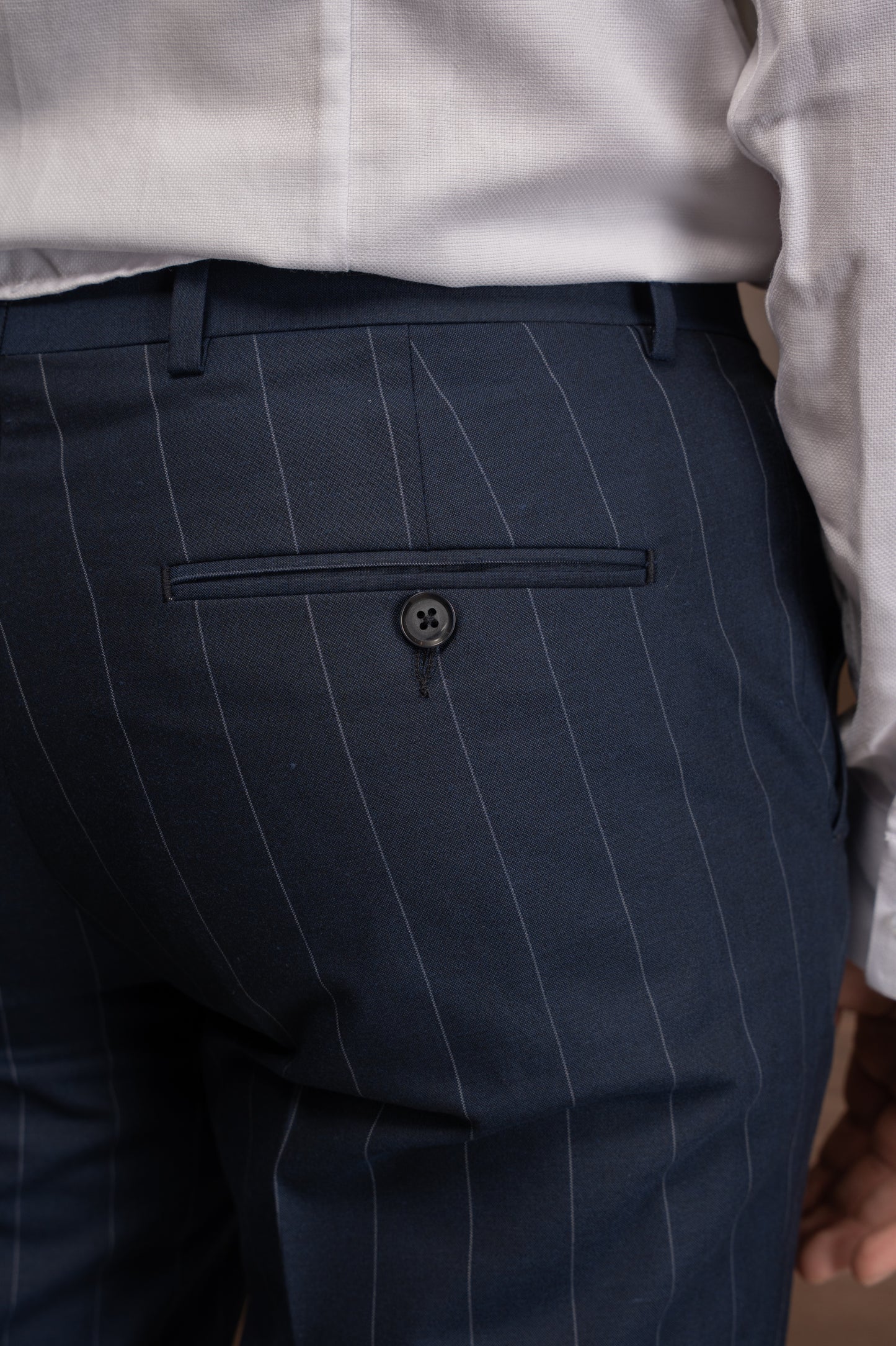 NAVY LINED DOBETTI SUIT