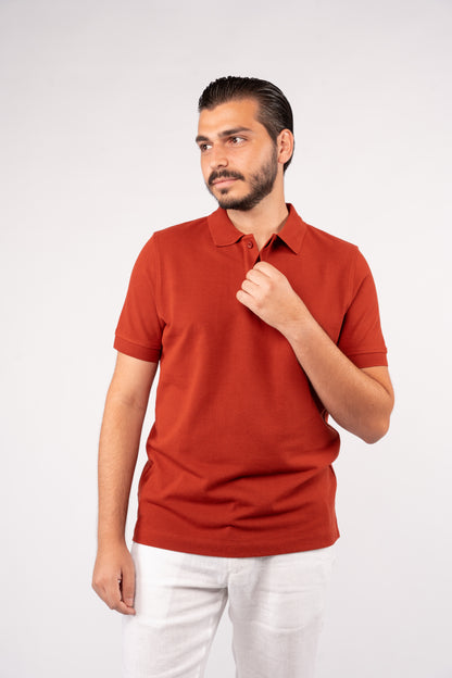 CRANBERRY 100% COTTON BUTTON POLO